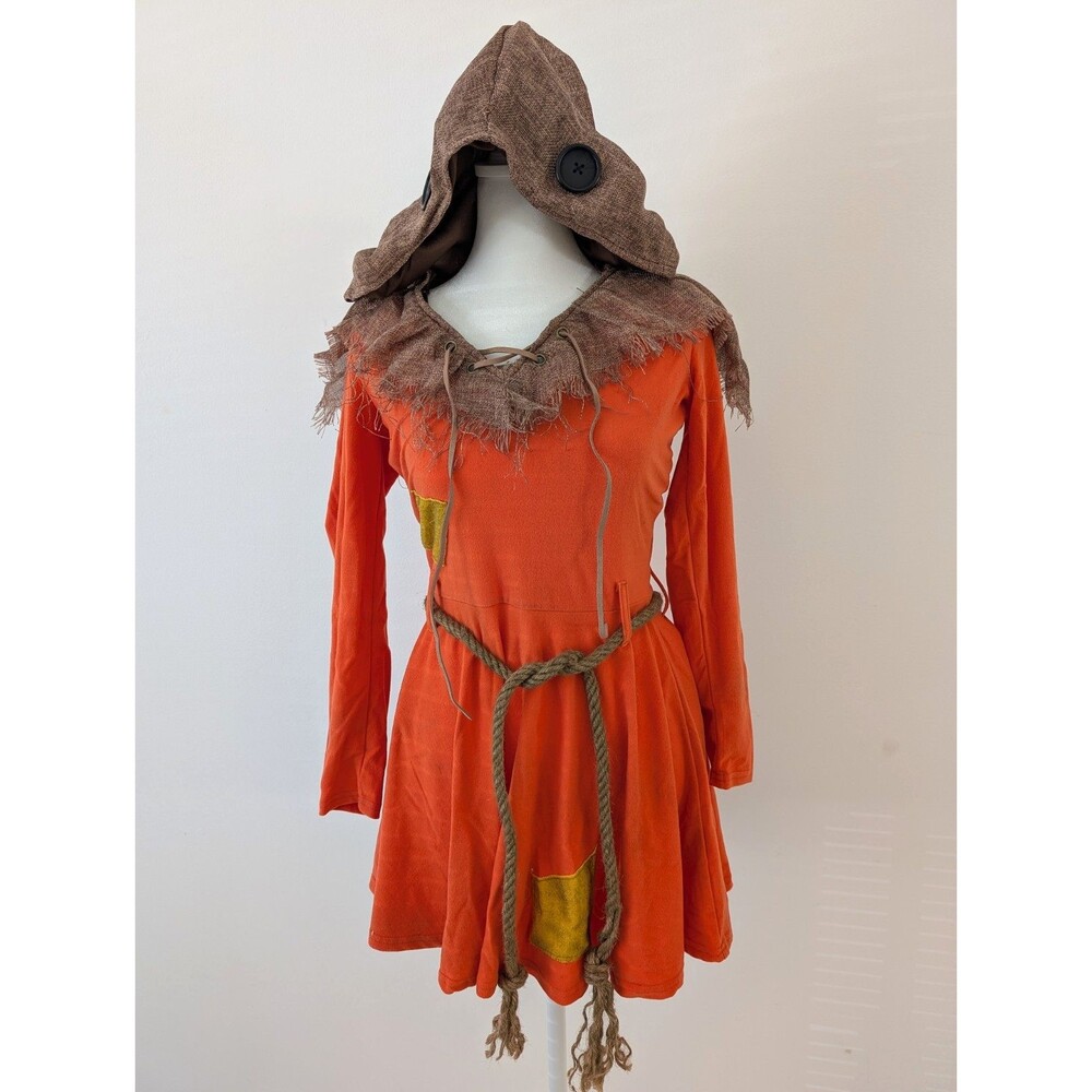 Spirit Halloween Sam Hooded Dress Costume Women S Orange Rope Belt